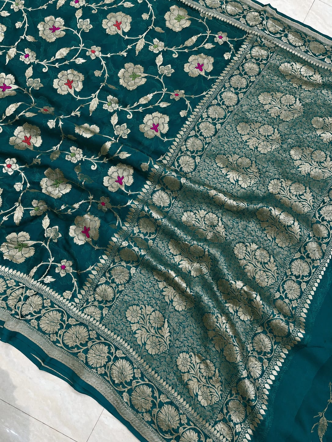 Banarasi semi pure silk georgette sarees