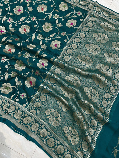 Banarasi semi pure silk georgette sarees