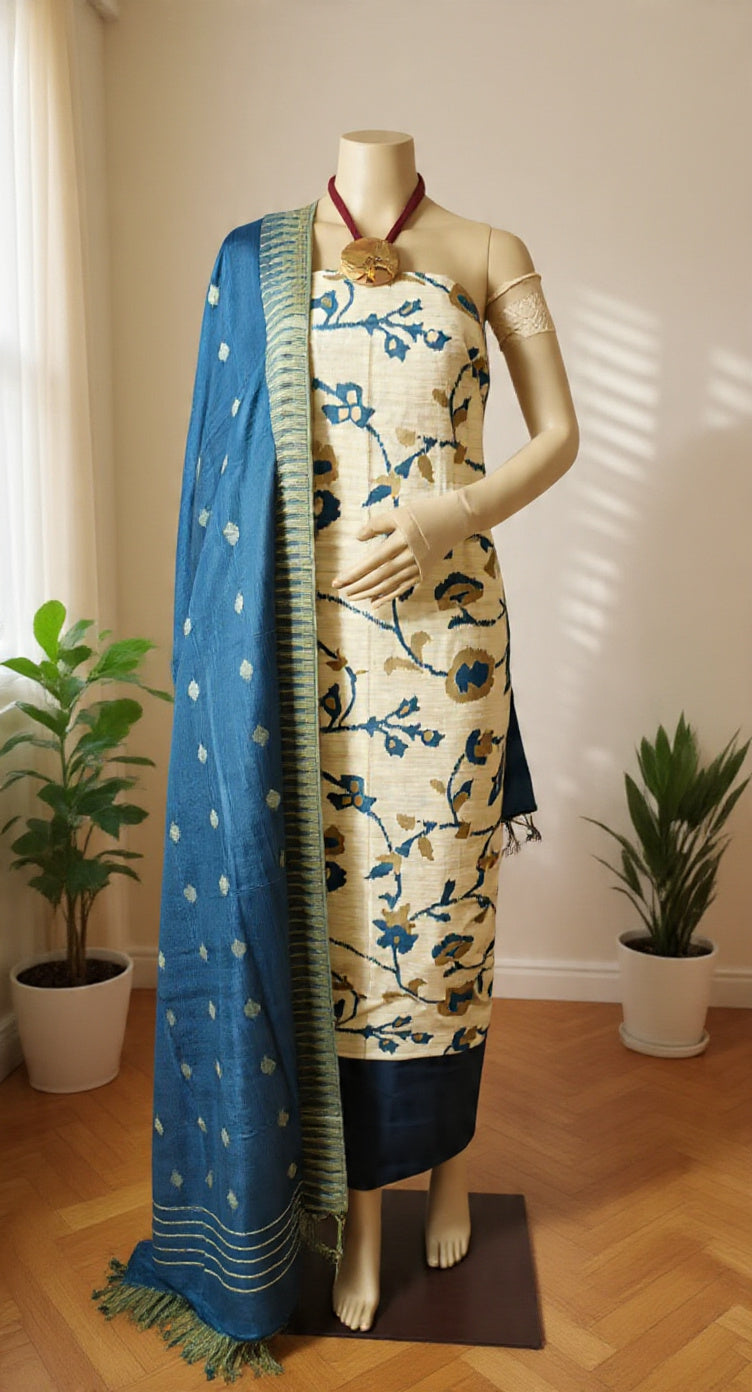 Cotton screen print dress materials