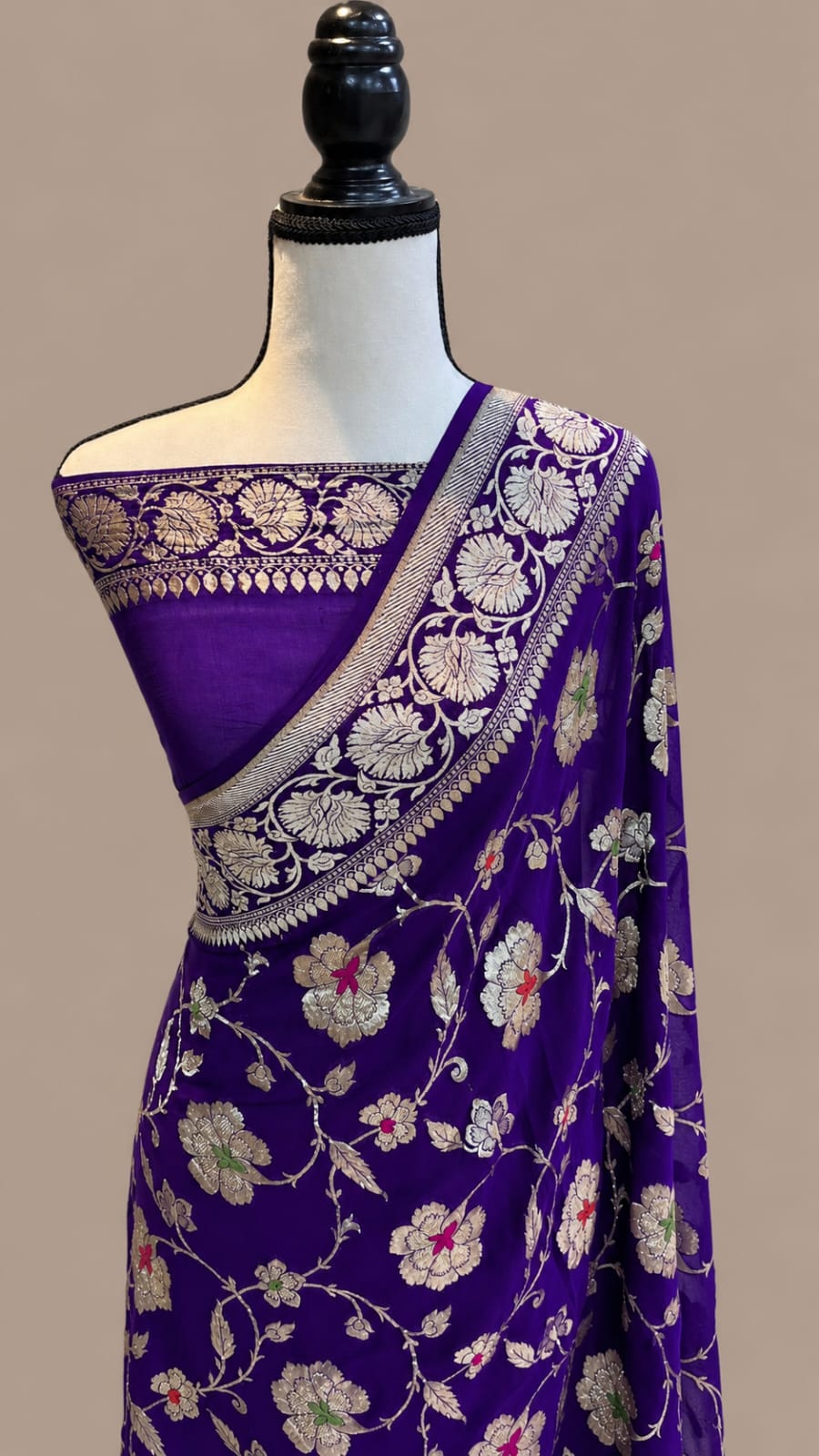 Banarasi semi pure silk georgette sarees