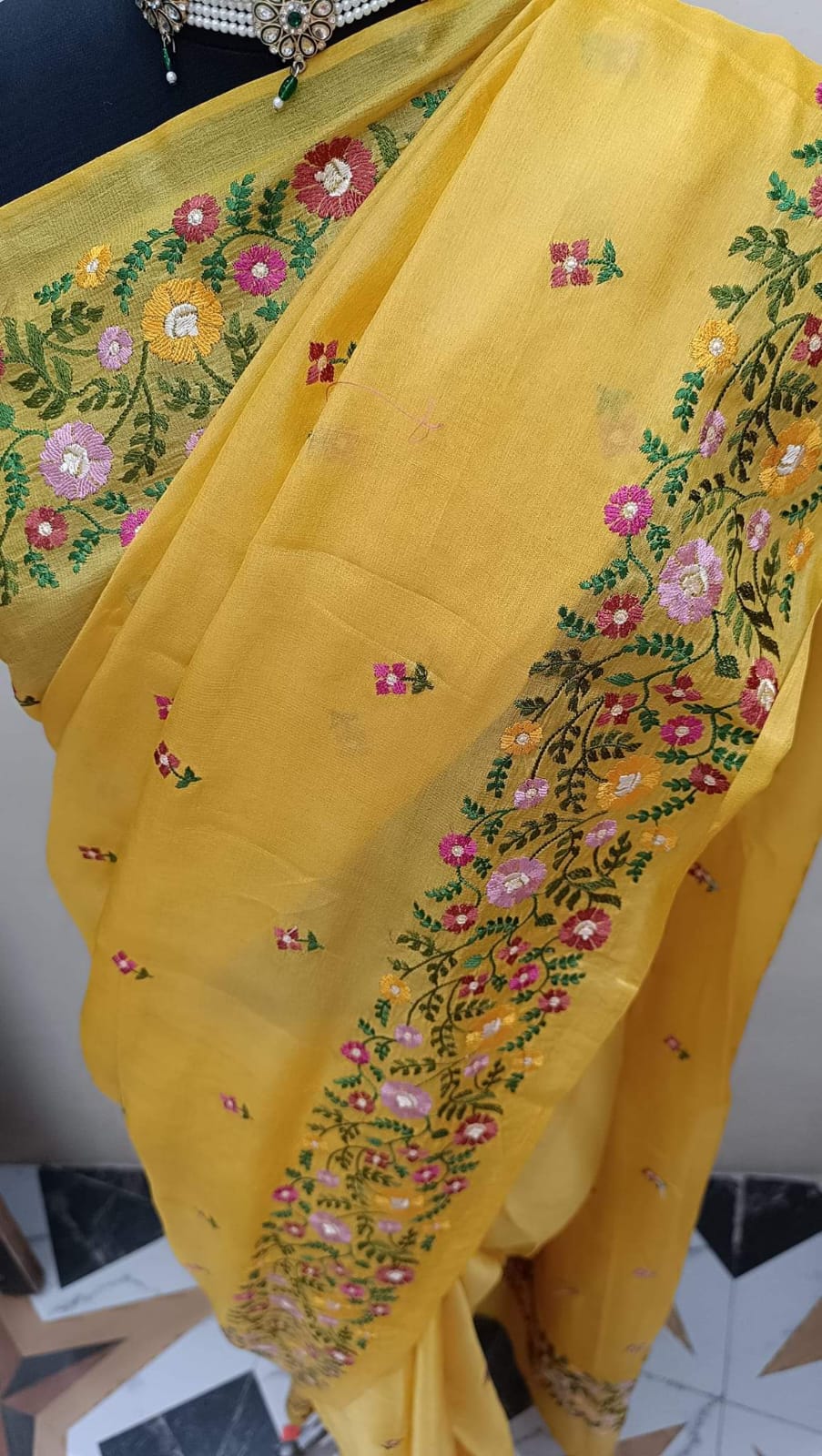 Pure Tussar silk sarees with paithani Border
