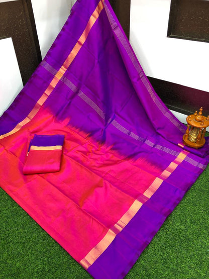 Uppada plain silk sarees