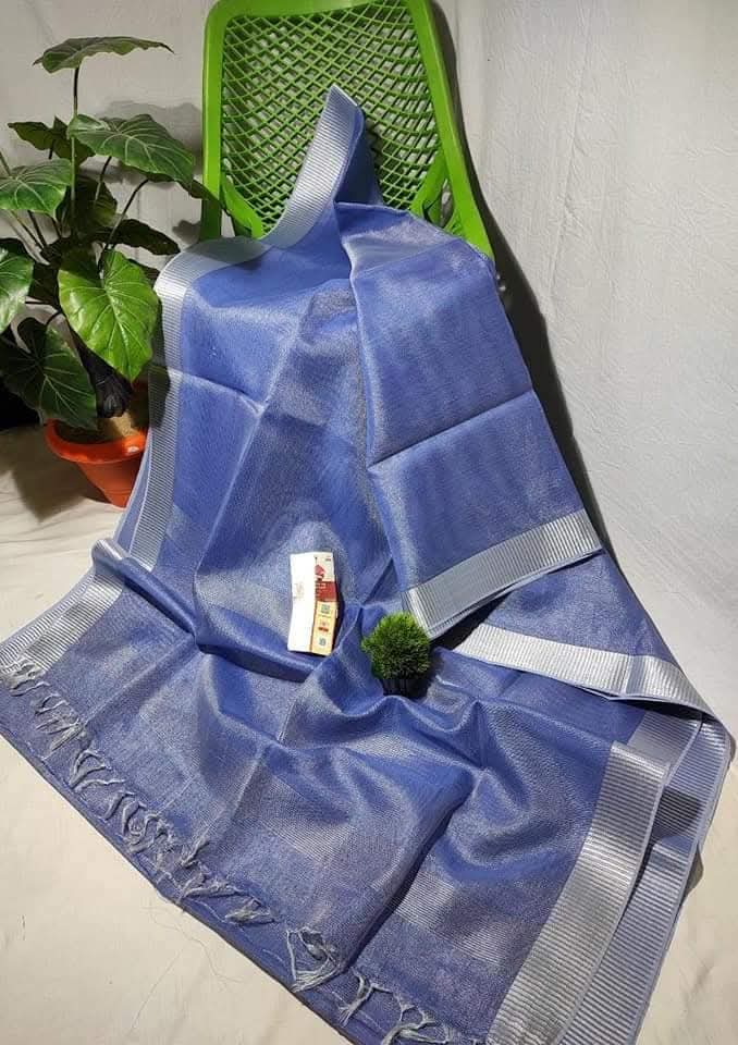 Pure 150 counts Tissue linen sarees
