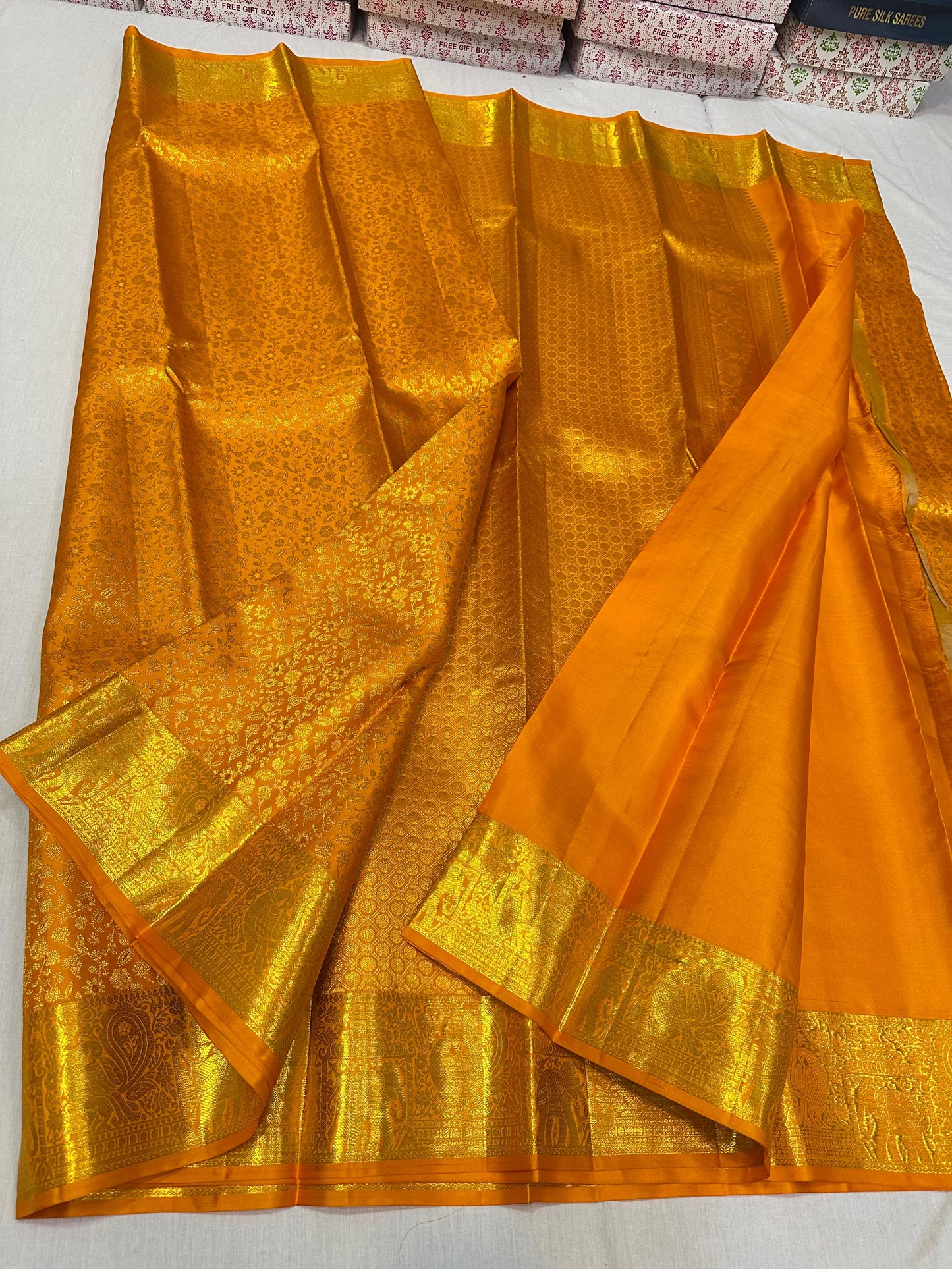 Pure kanchipuram silk wedding sarees