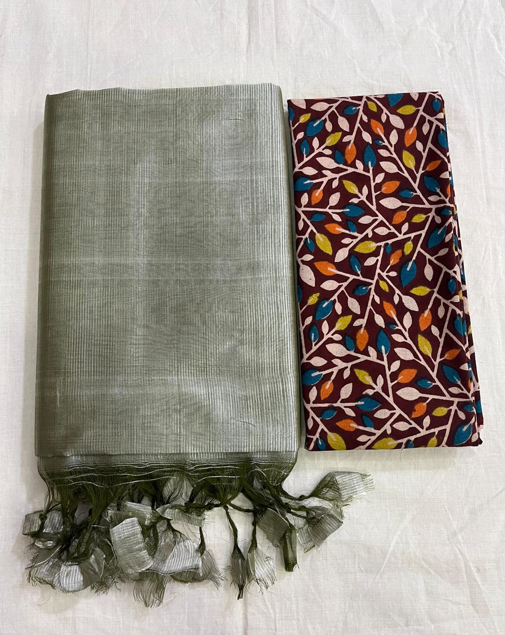 Plain Mangalagiri pattu silk sarees