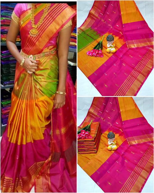 Uppada Tricolour silk sarees