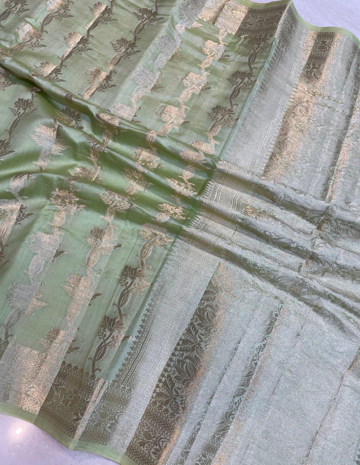 Semi Banarasi Georgette warm silk sarees