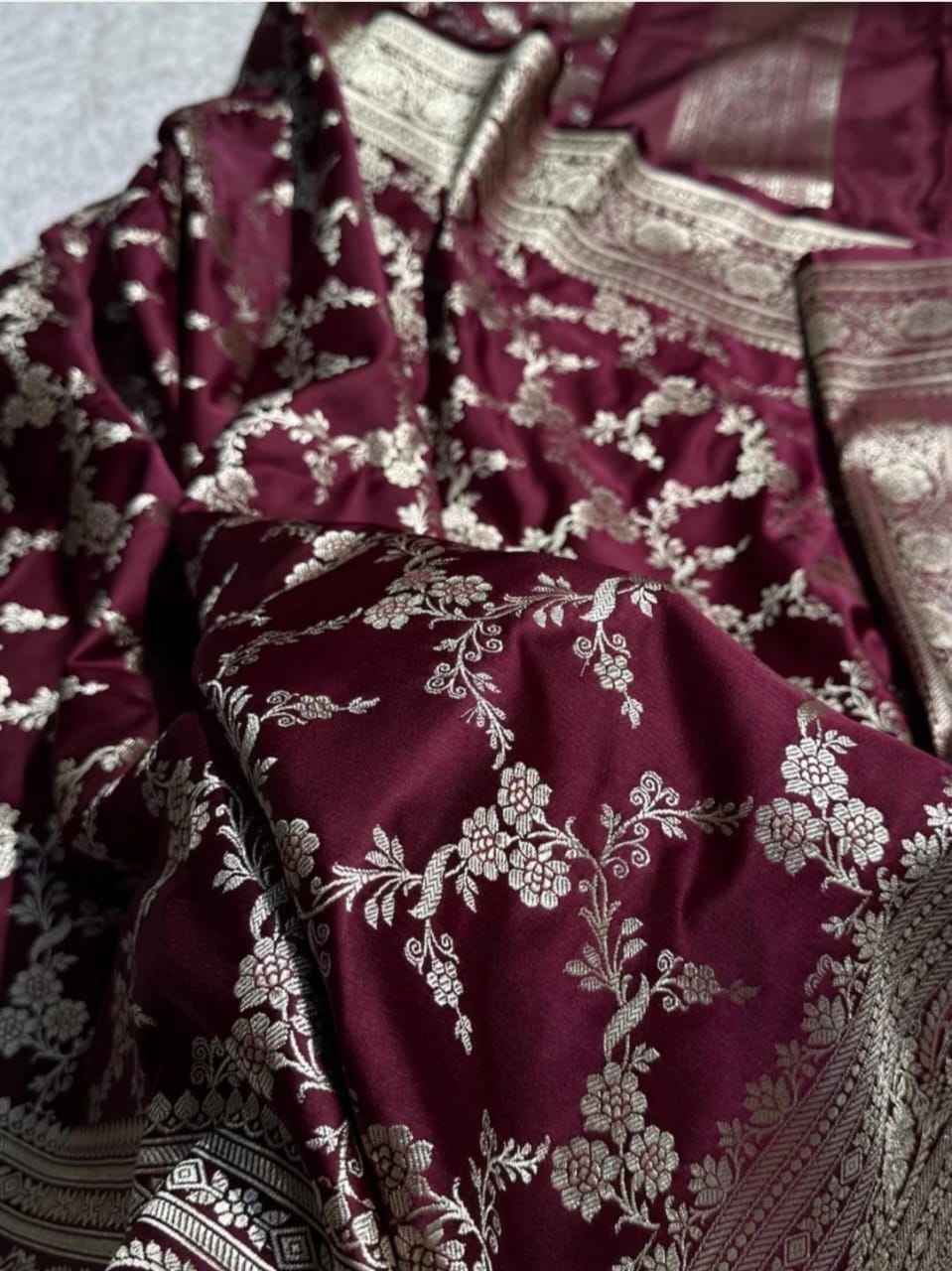 Banarasi mashru silk crepe sarees
