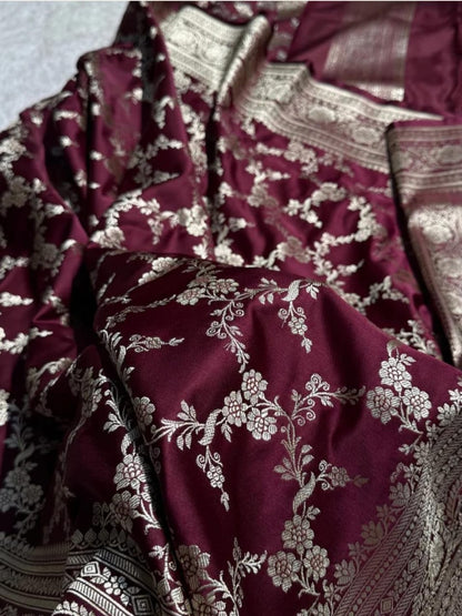 Banarasi mashru silk crepe sarees