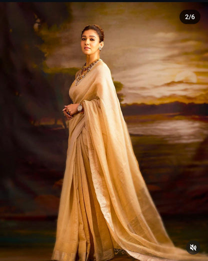 Gold banarasi Tissue silk sarees