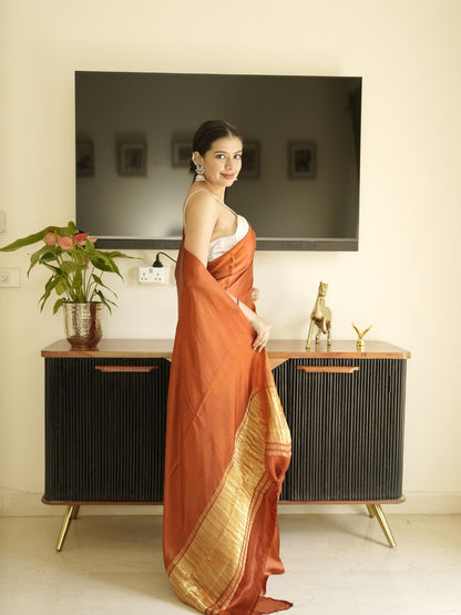 Plain katan soft silk cotton sarees