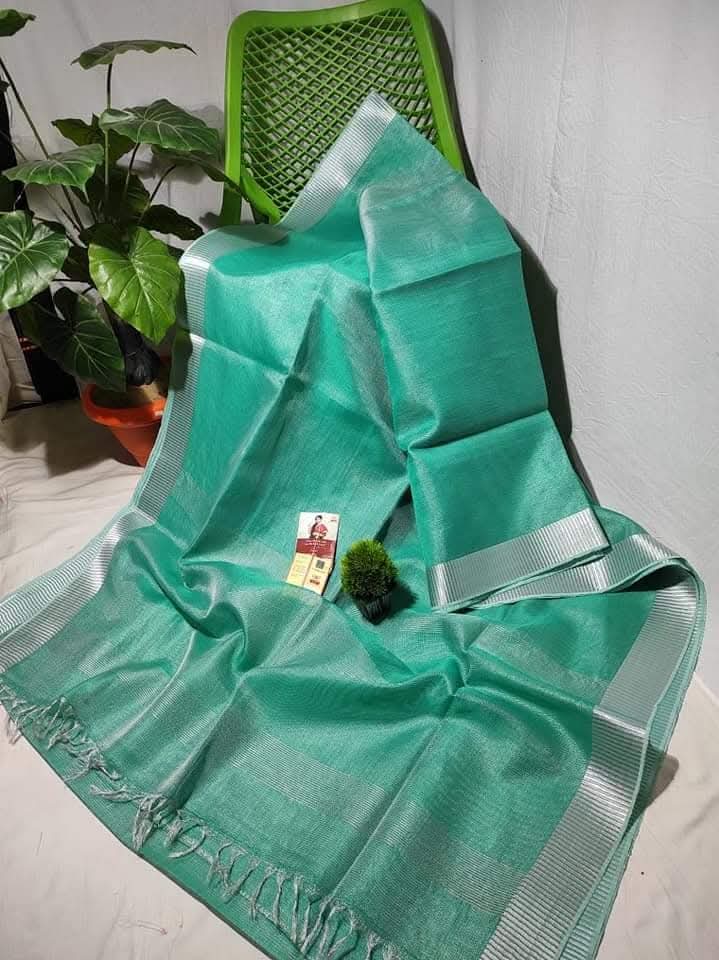 Pure 150 counts Tissue linen sarees