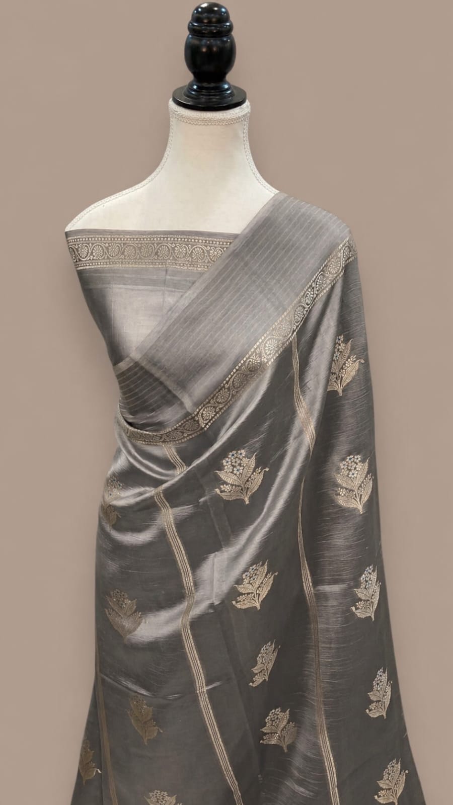 Banarasi semi pure silk katan raw mango sarees