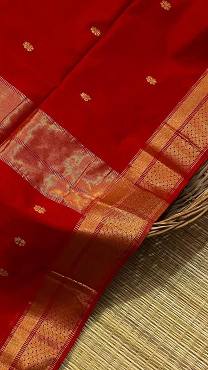 Red Maheshwari sarees