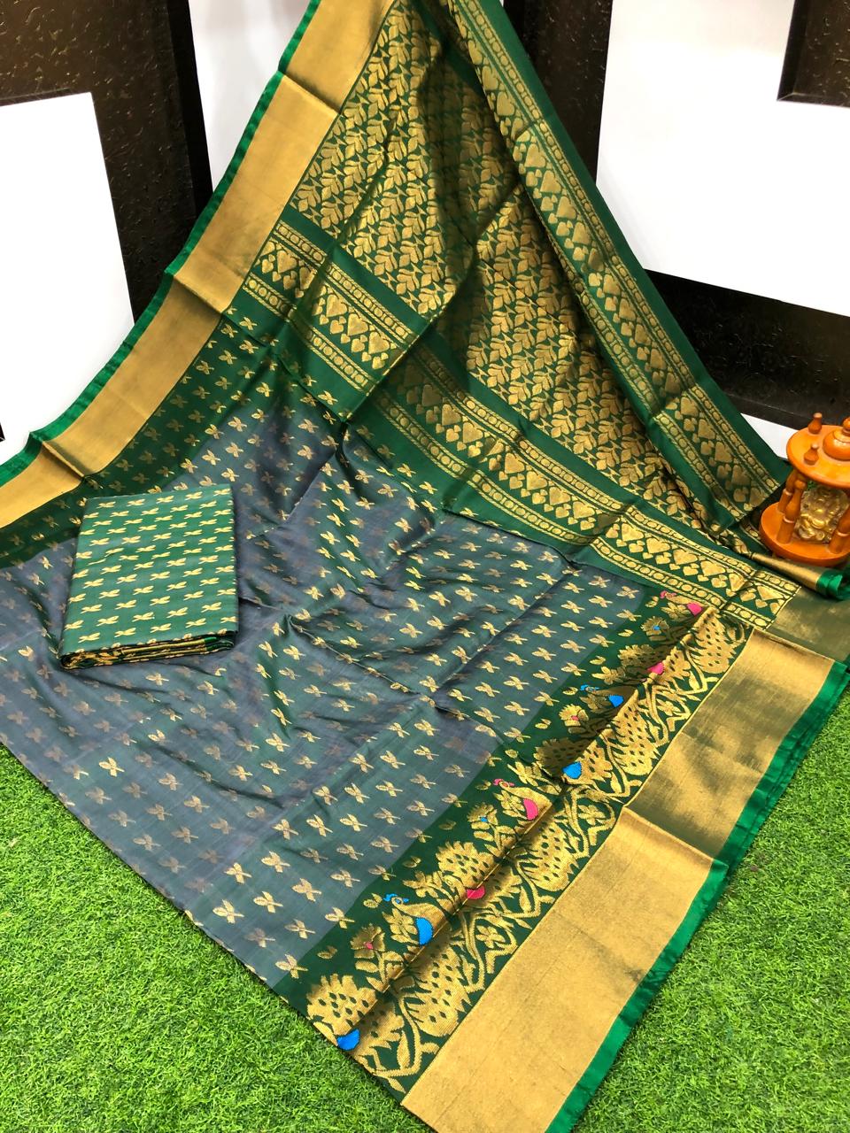 Uppada silk Anchulatha border sarees