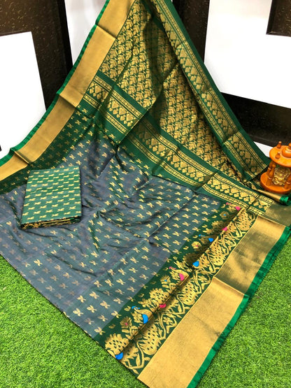 Uppada silk Anchulatha border sarees