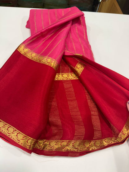 Pure Mysore wrinkle crepe silk sarees