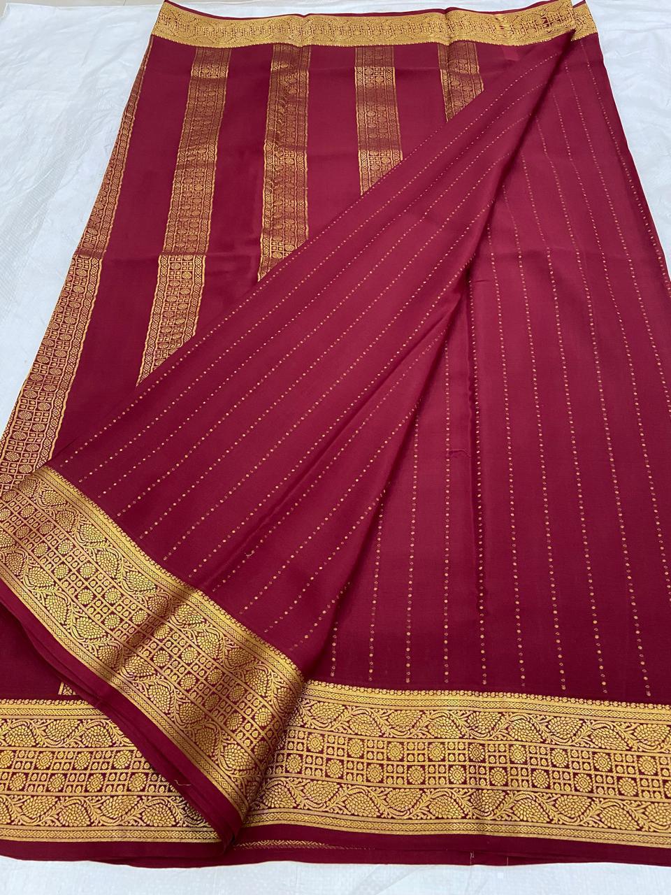 Pure Mysore silk KSIC thickness sarees