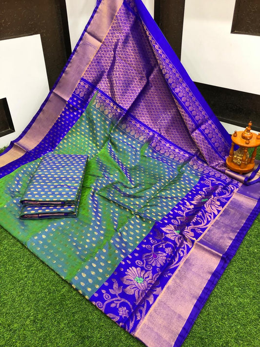 Uppada silk Anchulatha border sarees