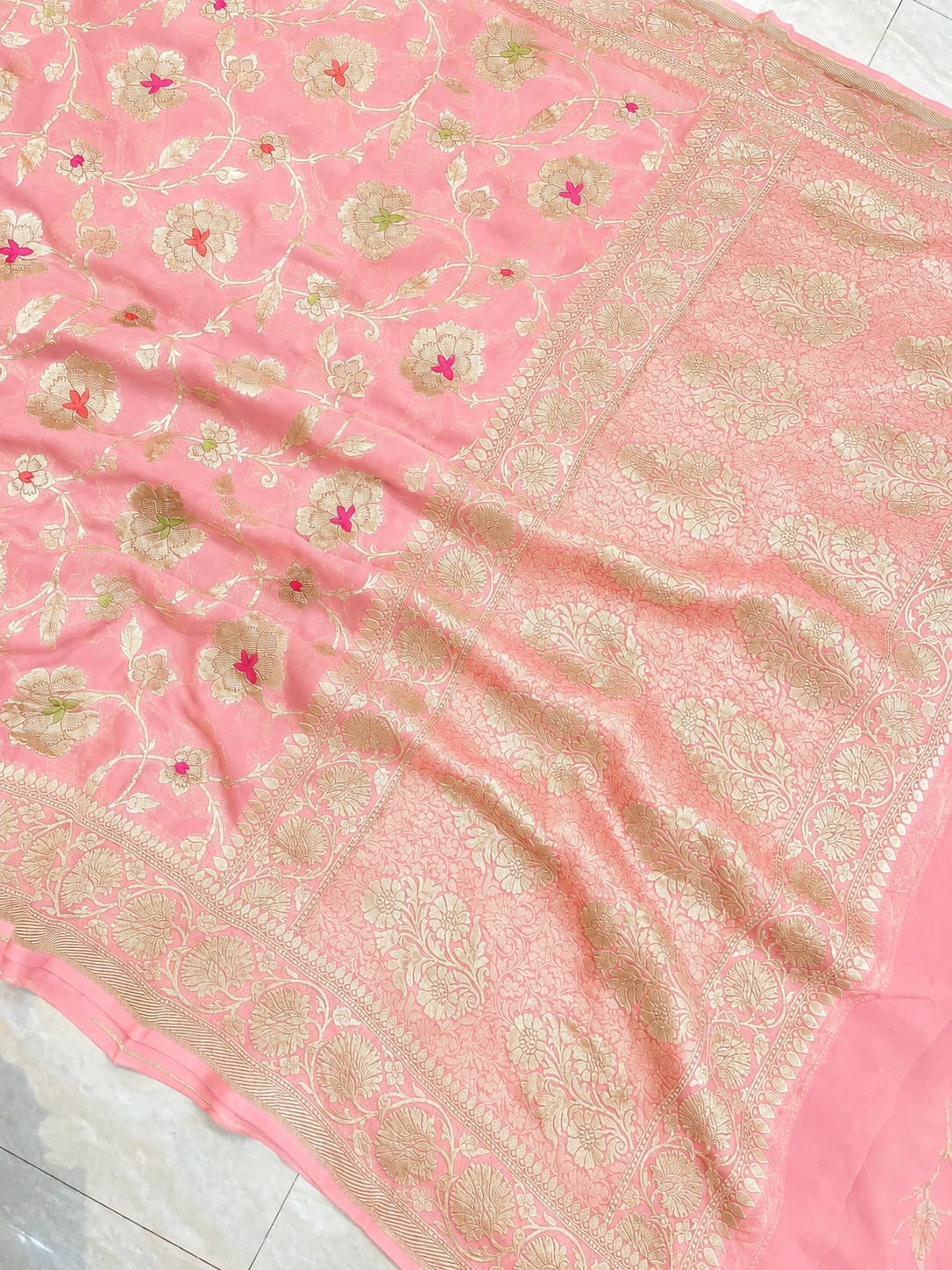 Banarasi semi pure silk georgette sarees