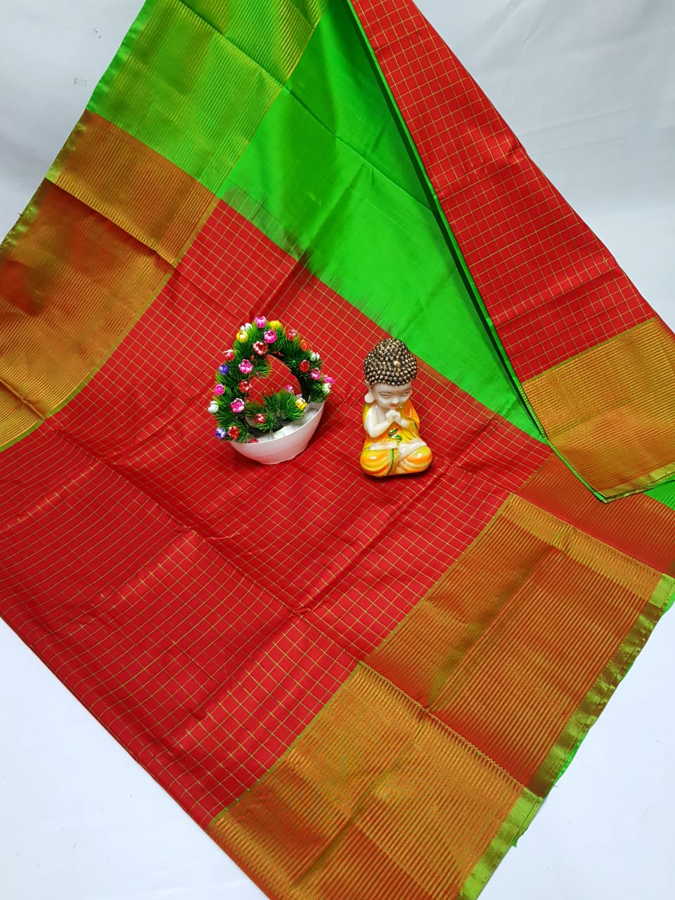 Uppada checks sarees with big border