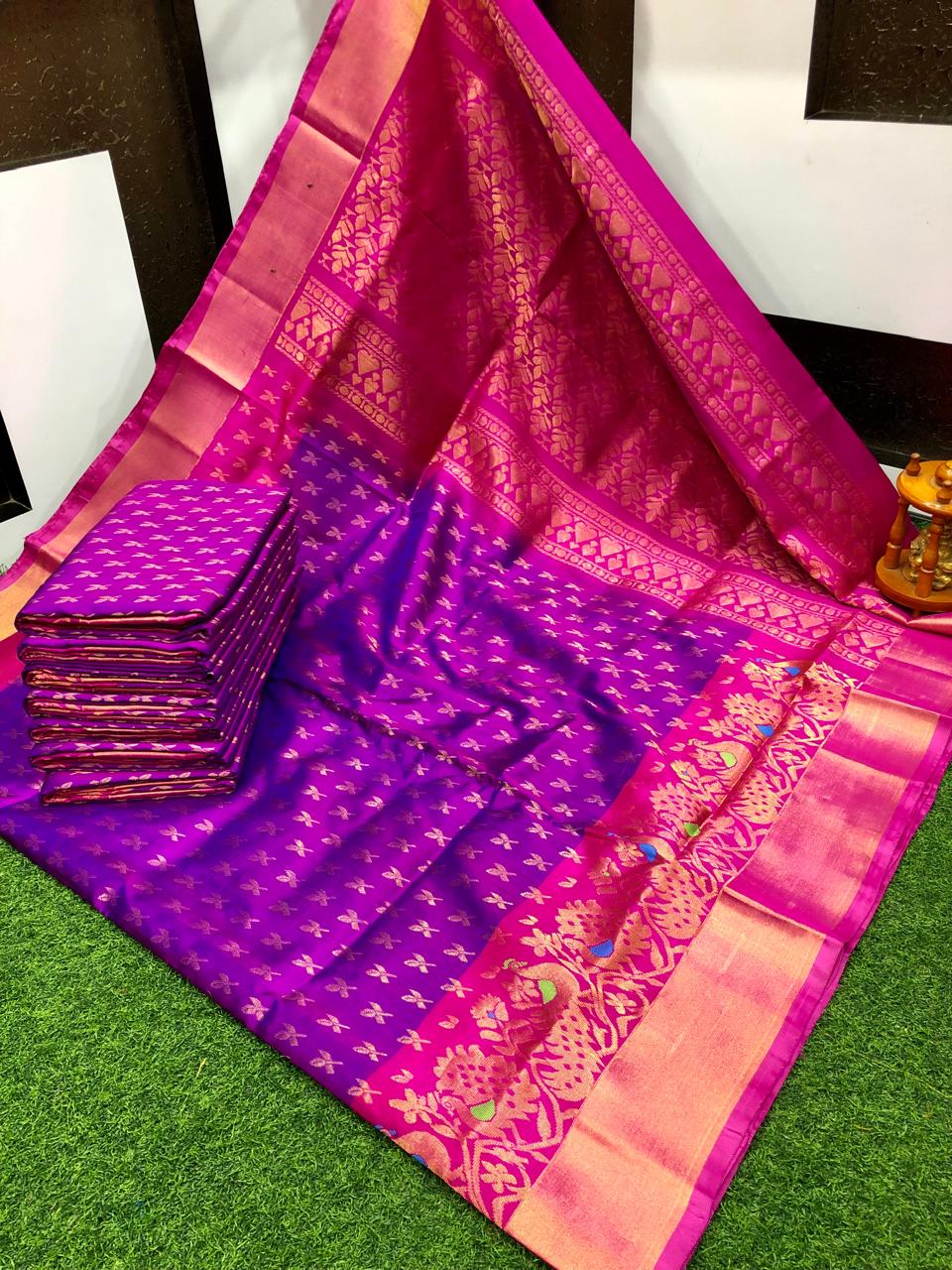 Uppada silk Anchulatha border sarees