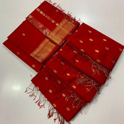 Red Maheshwari sarees
