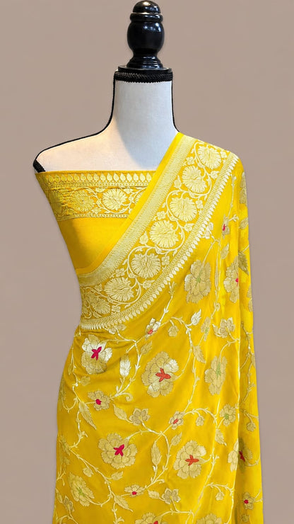 Banarasi semi pure silk georgette sarees