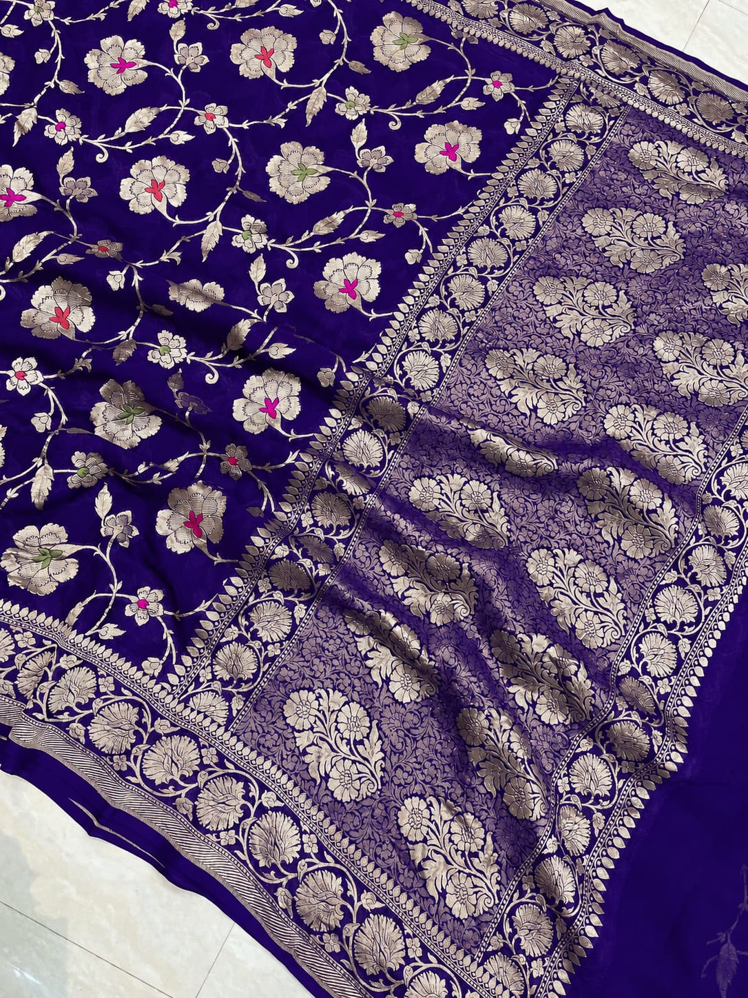 Banarasi semi pure silk georgette sarees