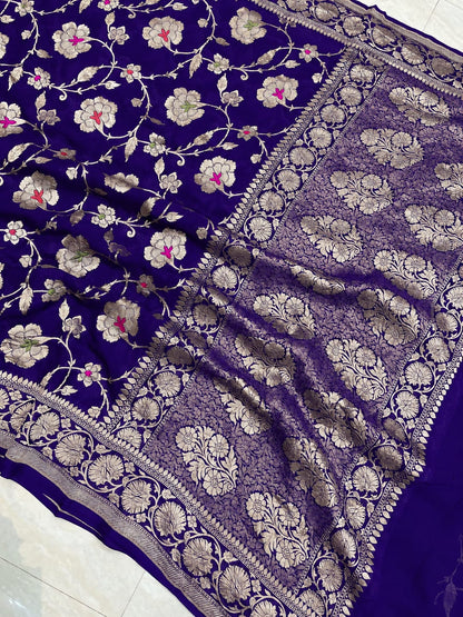 Banarasi semi pure silk georgette sarees