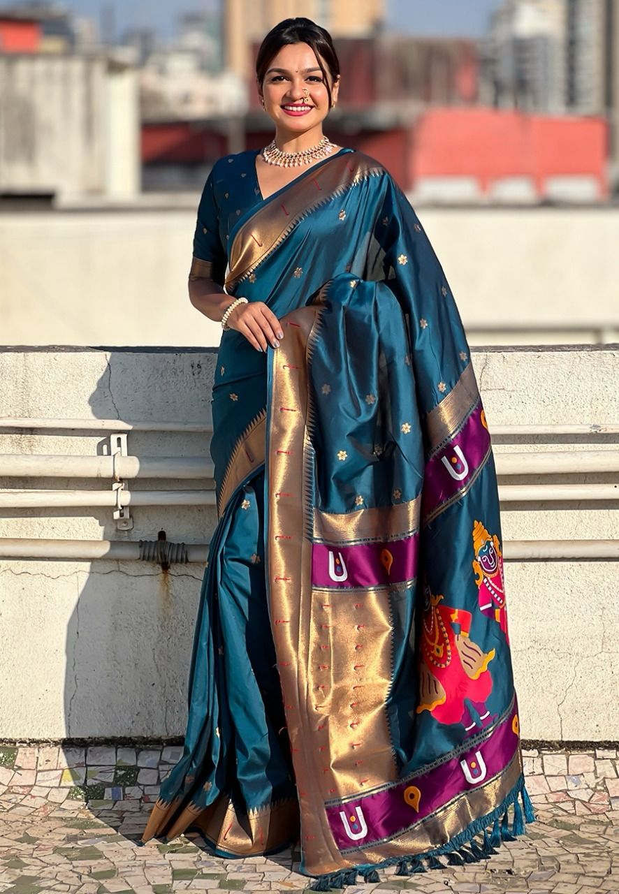 Vittala design Paithani Sarees
