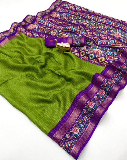 Dola silk sarees with double zari border