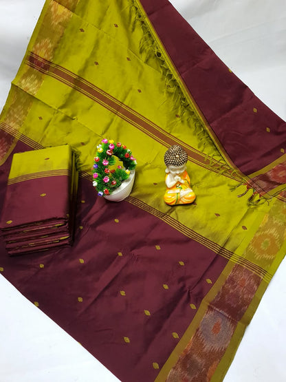Tripura silk Nakshatra butta sarees with pochampally border