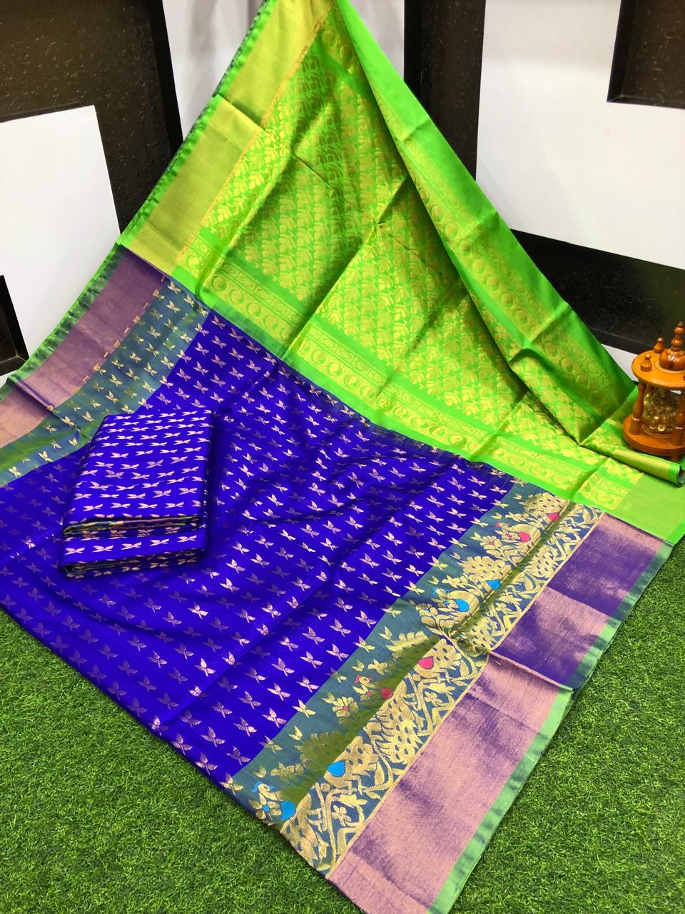 Uppada silk Anchulatha border sarees