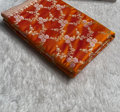 Banarasi mashru silk crepe sarees