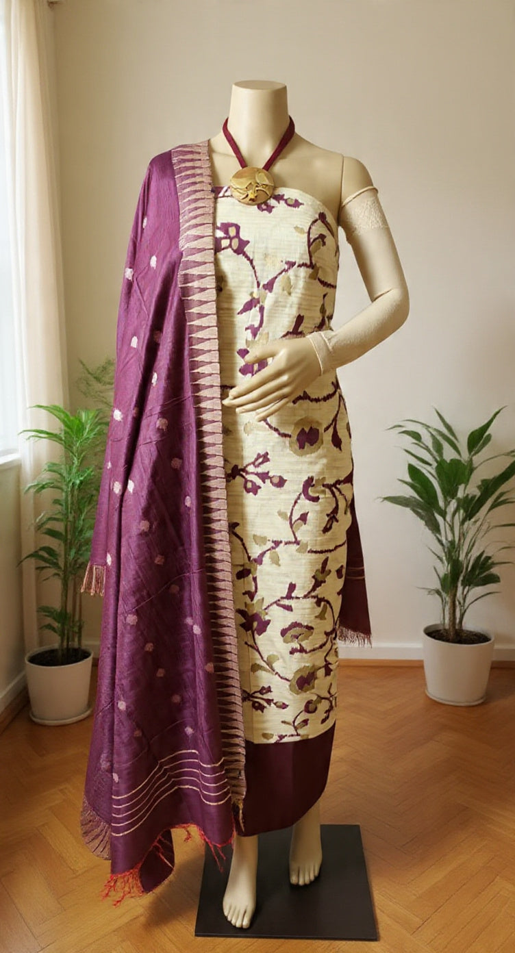 Cotton screen print dress materials