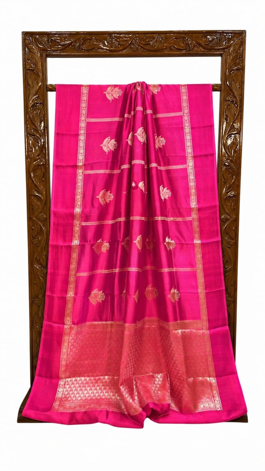 Banarasi semi pure silk katan raw mango sarees