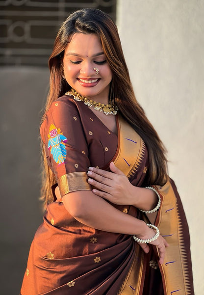 Vittala design Paithani Sarees