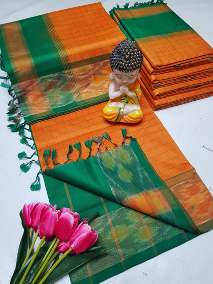 Uppada Tripura silk checks sarees