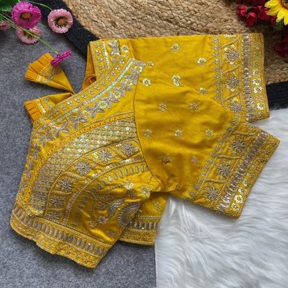 Apple cut embroidered readymade blouse