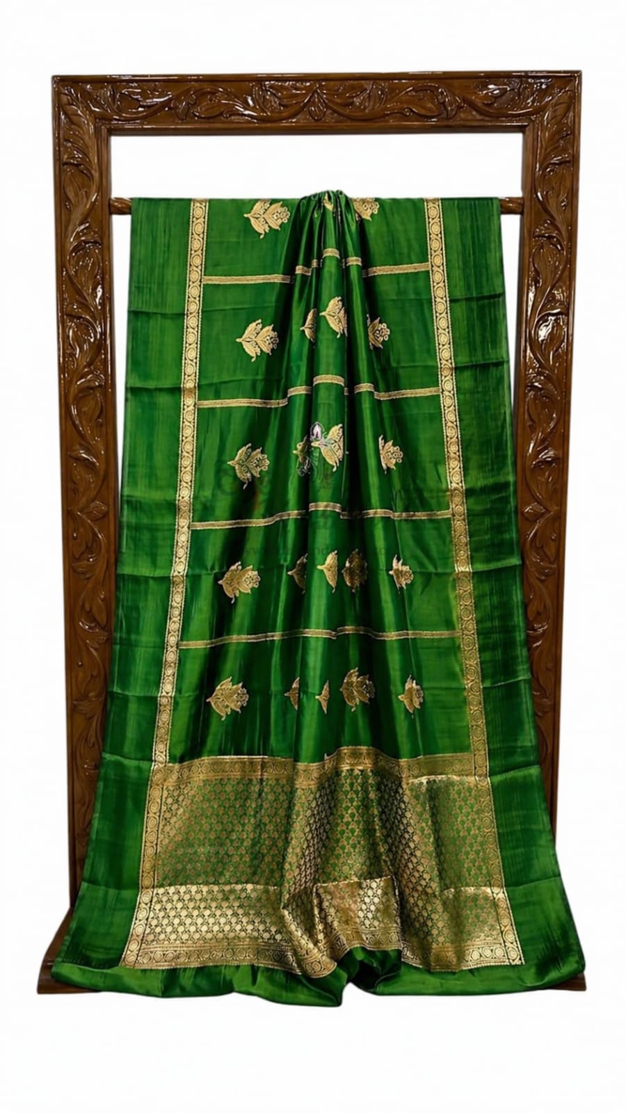 Banarasi semi pure silk katan raw mango sarees