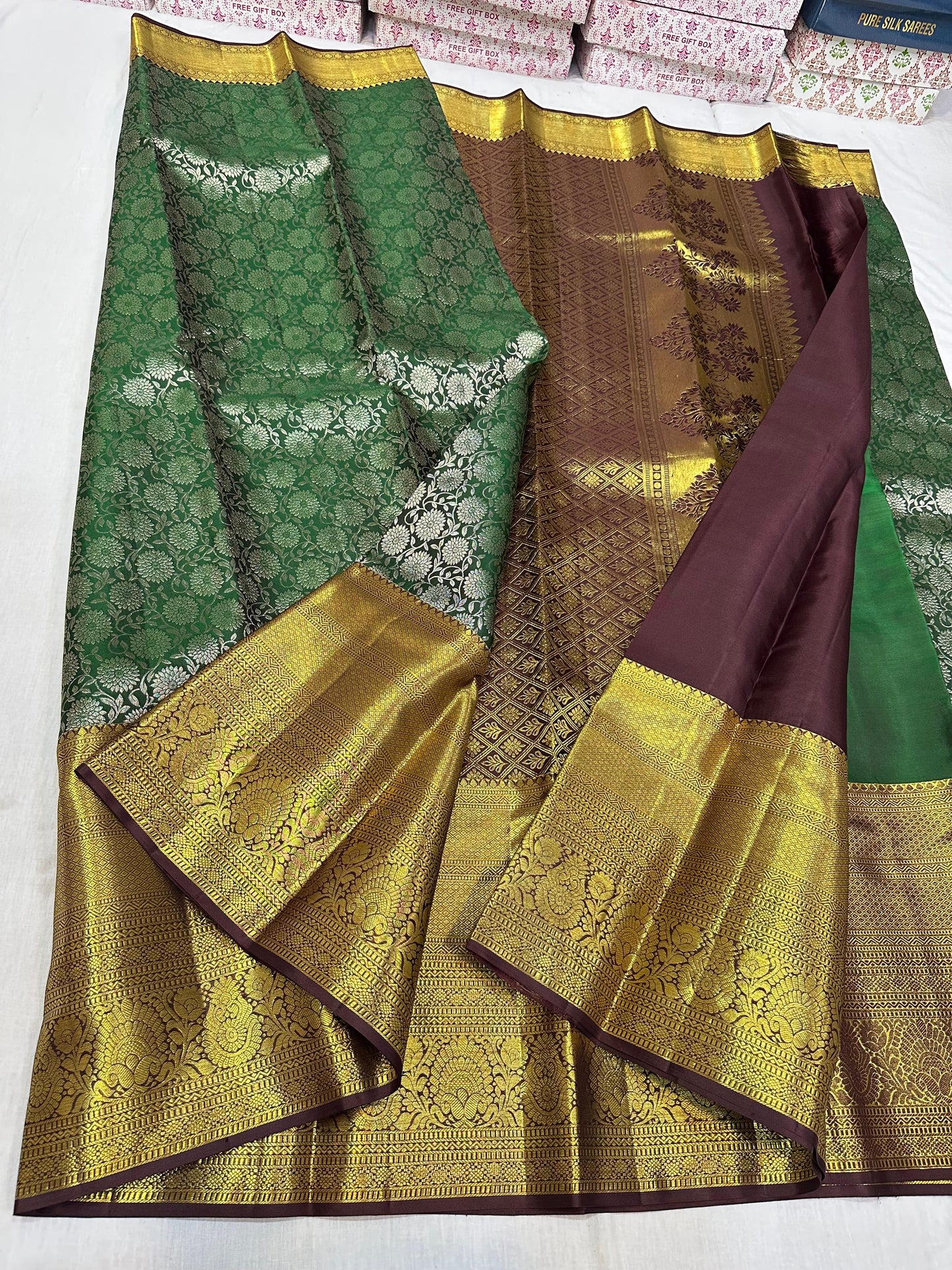 Pure kanchipuram silk wedding sarees