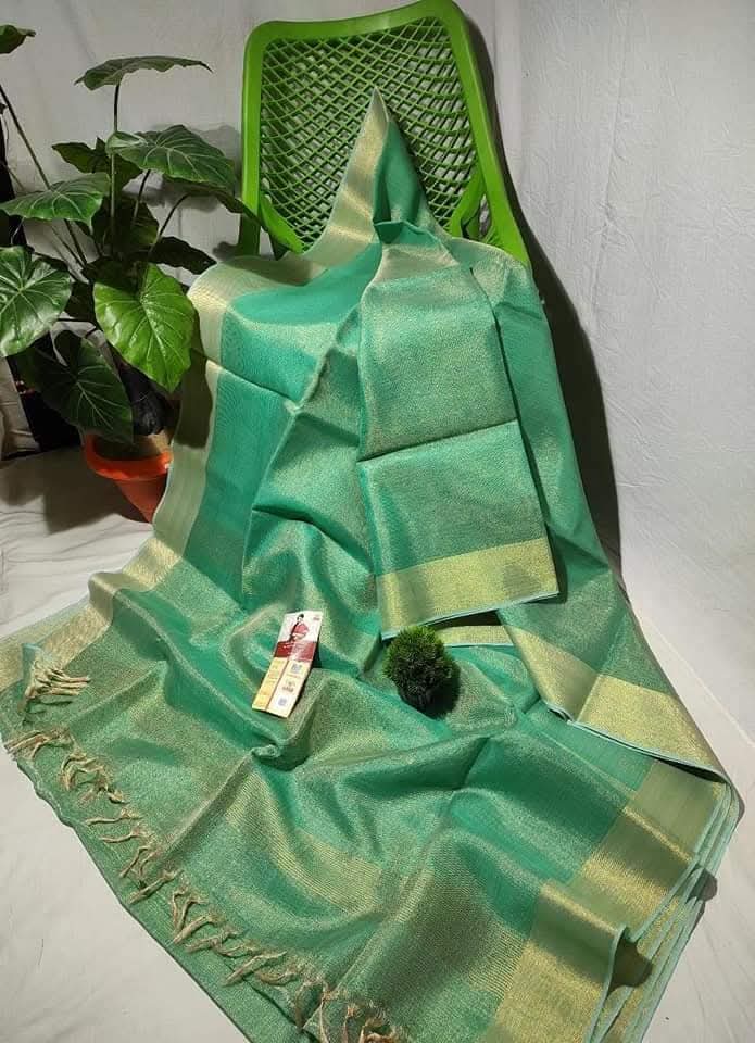 Pure 150 counts Tissue linen sarees