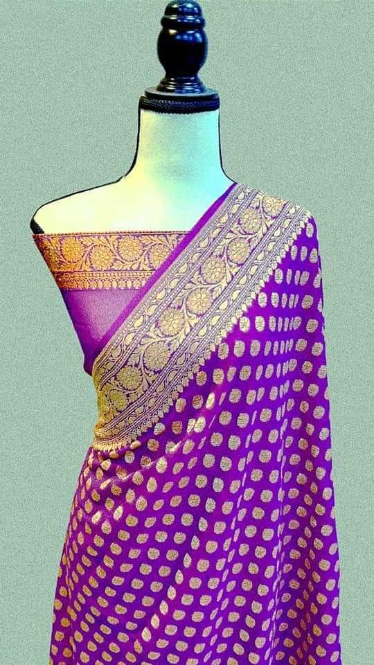 Semi banarasi khaddi georgette sarees