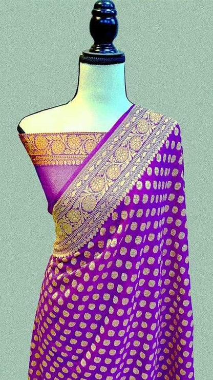 Semi banarasi khaddi georgette sarees