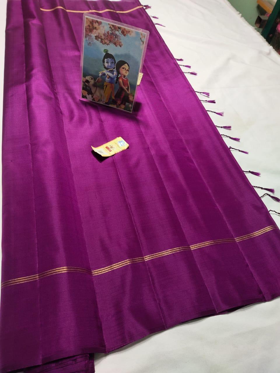 Pure kanchipuram plain soft silk sarees