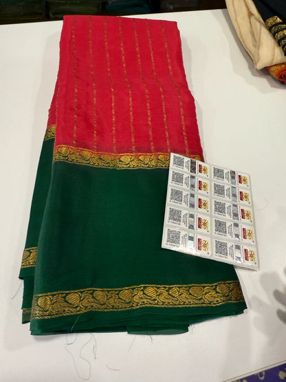 Pure Mysore wrinkle crepe silk sarees