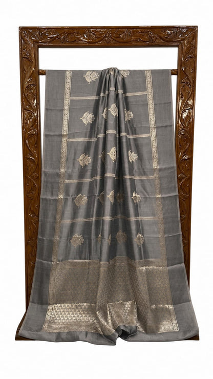 Banarasi semi pure silk katan raw mango sarees