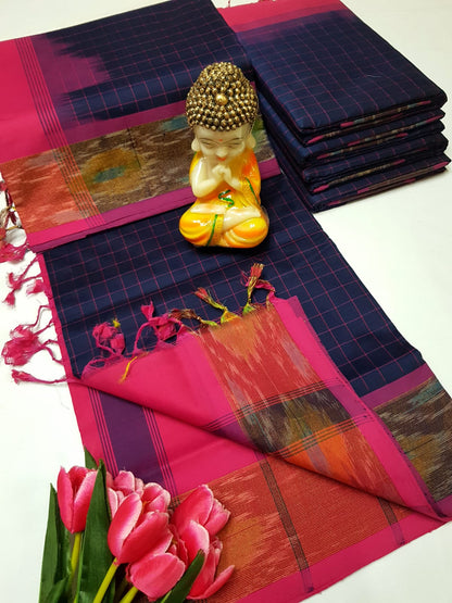 Uppada Tripura silk checks sarees