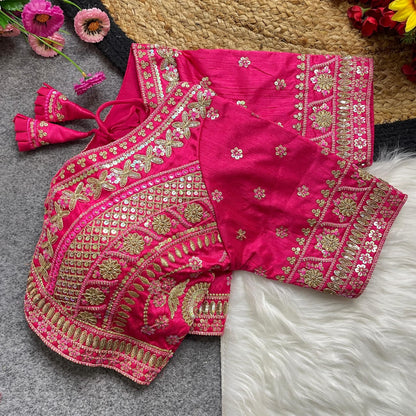 Apple cut embroidered readymade blouse